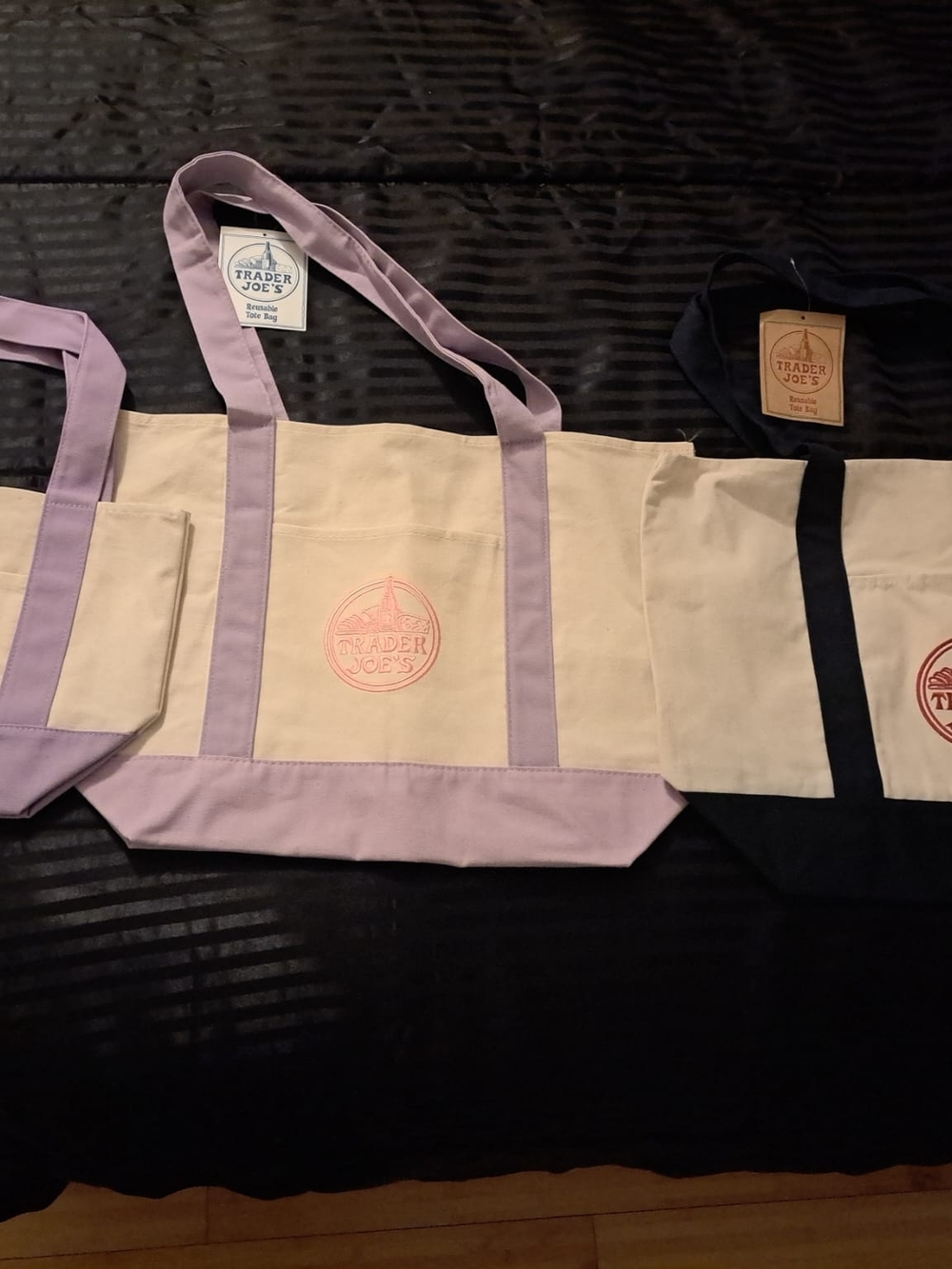 Trader Joe's Lavender and Navy Blue